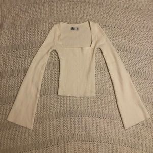 Hollister sweater- bell sleeve, off white